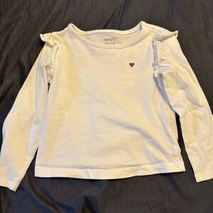 Carters White Long Sleeve 3T shirt
